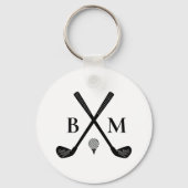 モノグラムイニシャルレター自分のゴルフクラブを作成 キーホルダー (正面)