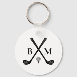 モノグラムイニシャルレター自分のゴルフクラブを作成 キーホルダー