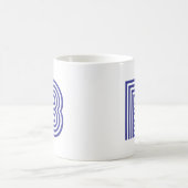 モノグラムイニシャルレター シンプル モダン コーヒーマグカップ (中央)