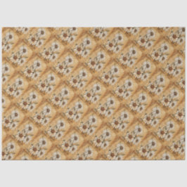 モノグラムイニシャルレターAヴィンテージデイジースケッチ 薄葉紙