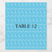 モノグラムイニシャルレターA，アクアブルー ワインラベル (シングルラベル)