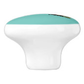 モノグラムイニシャルレターA （ホワイトピンクローズ） セラミックノブ (側面)