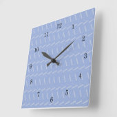 モノグラムイニシャルレターA，青 スクエア壁時計 (傾斜)