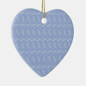 モノグラムイニシャルレターA，青 セラミックオーナメント (右)