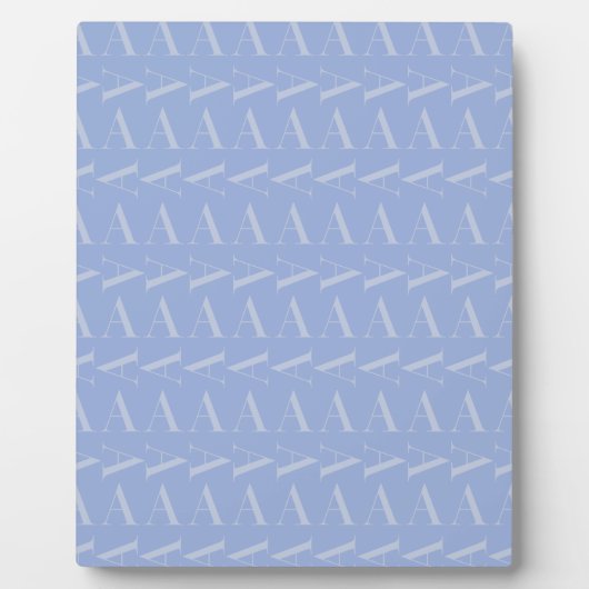 モノグラムイニシャルレターA，青 フォトプラーク (正面)