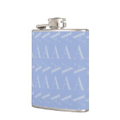 モノグラムイニシャルレターA，青 フラスク (左)