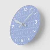 モノグラムイニシャルレターA，青 ラウンド壁時計 (傾斜)
