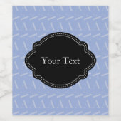 モノグラムイニシャルレターA，青 ワインラベル (シングルラベル)