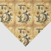 モノグラムイニシャルレターBヴィンテージデイジースケッチ 薄葉紙 (詳細)