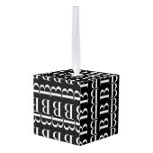 モノグラムイニシャルレターB キューブオーナメント (裏面アングル)