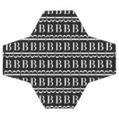 モノグラムイニシャルレターB サッカーボール (フラット)