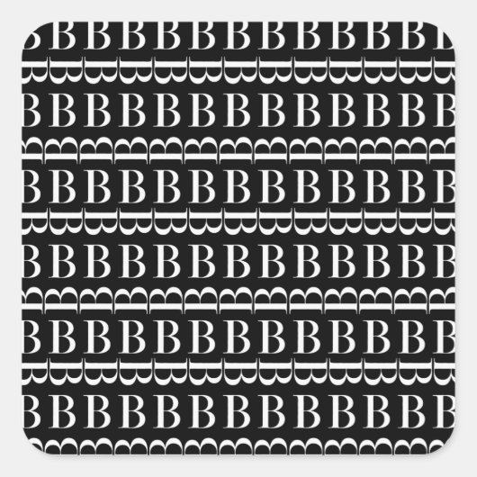 モノグラムイニシャルレターB スクエアシール (正面)