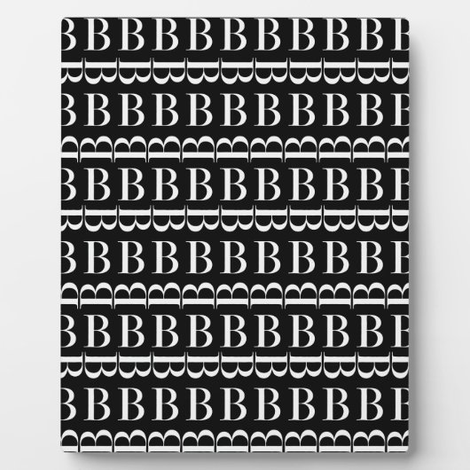 モノグラムイニシャルレターB フォトプラーク (正面)