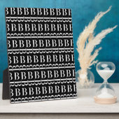 モノグラムイニシャルレターB フォトプラーク (側面)