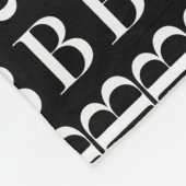 モノグラムイニシャルレターB フリースブランケット (角)