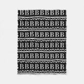 モノグラムイニシャルレターB フリースブランケット (正面)