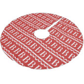 モノグラムイニシャルレターB ブラッシュドポリエステルツリースカート (アングル)