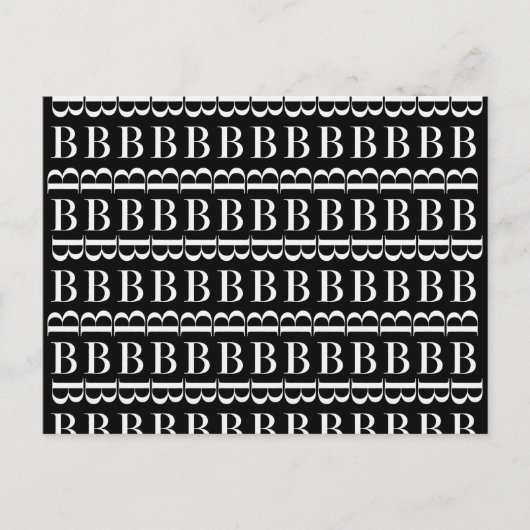モノグラムイニシャルレターB ポストカード (正面)