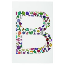 モノグラムイニシャルレターB メタルプリント