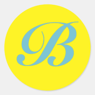 モノグラムイニシャルレターB ラウンドシール