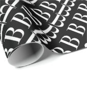 モノグラムイニシャルレターB ラッピングペーパー (ロールコーナー)