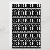 モノグラムイニシャルレターB 便箋 (正面/裏面)