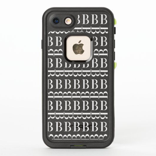 モノグラムイニシャルレターB LifeProof iPhoneケース (裏面)