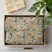 モノグラムイニシャルレターCヴィンテージデイジースケッチ 薄葉紙 (ギフト)