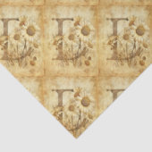 モノグラムイニシャルレターDヴィンテージデイジースケッチ 薄葉紙 (詳細)