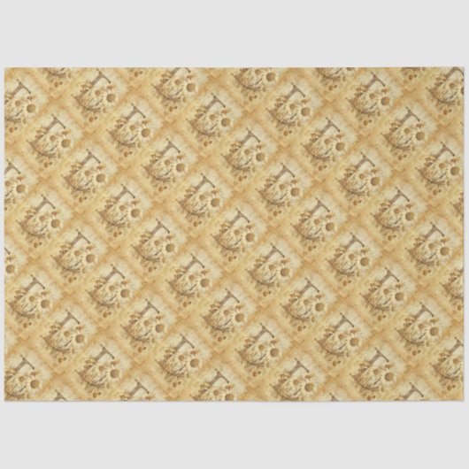 モノグラムイニシャルレターDヴィンテージデイジースケッチ 薄葉紙 (正面)