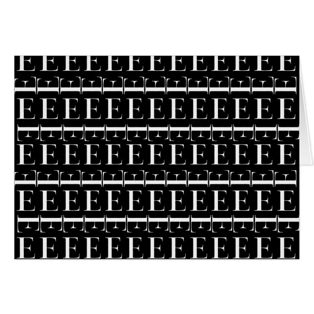 モノグラムイニシャルレターE (正面横)