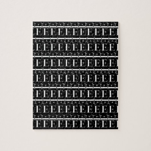 モノグラムイニシャルレターE ジグソーパズル (縦)