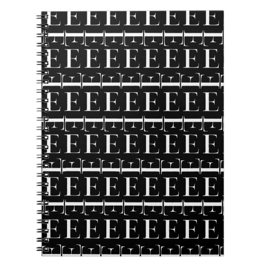 モノグラムイニシャルレターE ノートブック (正面)