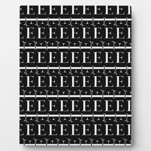 モノグラムイニシャルレターE フォトプラーク (正面)