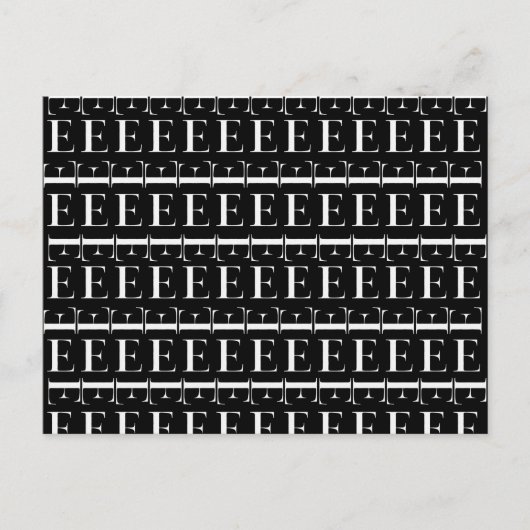 モノグラムイニシャルレターE ポストカード (正面)