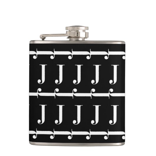 モノグラムイニシャルレターJ フラスク (正面)