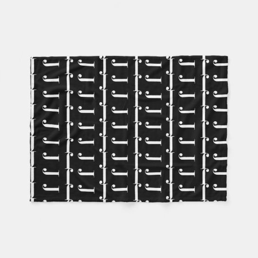 モノグラムイニシャルレターJ フリースブランケット (正面(横))