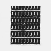 モノグラムイニシャルレターJ フリースブランケット (正面)