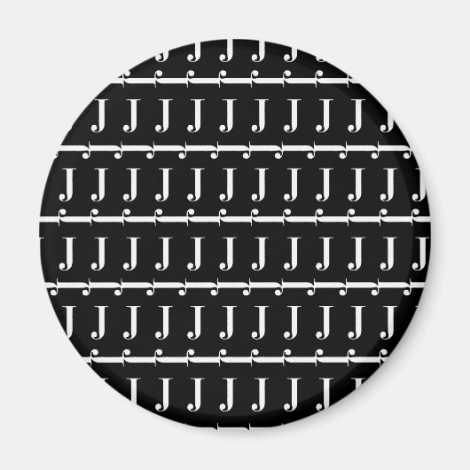 モノグラムイニシャルレターJ マグネット (正面)