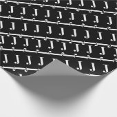 モノグラムイニシャルレターJ ラッピングペーパー (角)