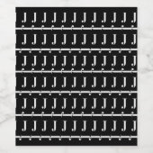 モノグラムイニシャルレターJ ワインラベル (シングルラベル)