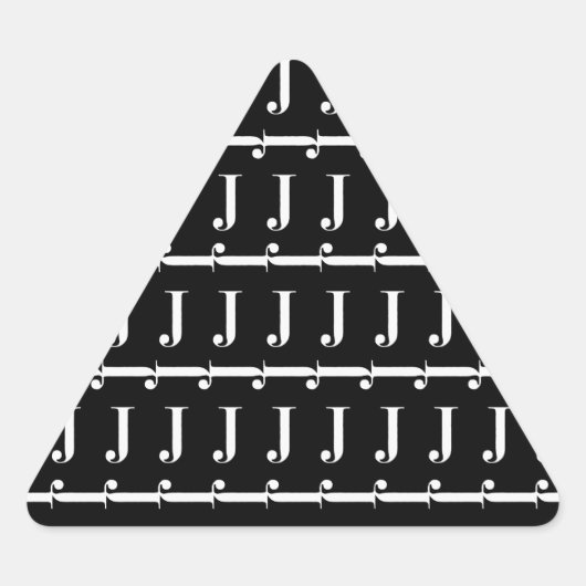 モノグラムイニシャルレターJ 三角形シール (正面)