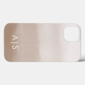 モノグラムイニシャル入り マッシュルームブラウングラデーション Case-Mate iPhoneケース (裏面 (横))