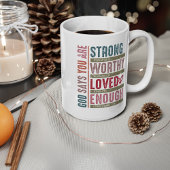 モノグラムイニシャル名のクリスチャン信仰ベース コーヒーマグカップ