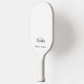 モノグラムイニシャル名エレガント白 ピックルボールラケット (左)