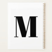 モノグラムイニシャル名シンプルプランナー プランナー手帳 (裏面)