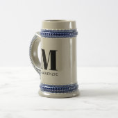 モノグラムイニシャル名シンプル ビールジョッキ (正面左)