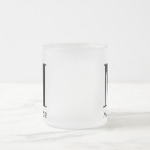 モノグラムイニシャル名シンプル フロストグラスマグカップ (中央)