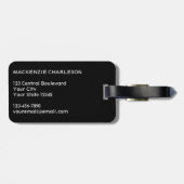 モノグラムイニシャル名シンプル ラゲッジタグ (裏面横)