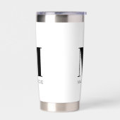 モノグラムイニシャル名シンプル 保温保冷タンブラー (左面)